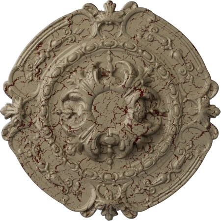Ekena Millwork Southampton Ceiling Medallion (Fits Canopies up to 2 3/4"), 16 3/8"OD x 1 3/4"P, Gobi Desert Crackle CM17SOGDC
